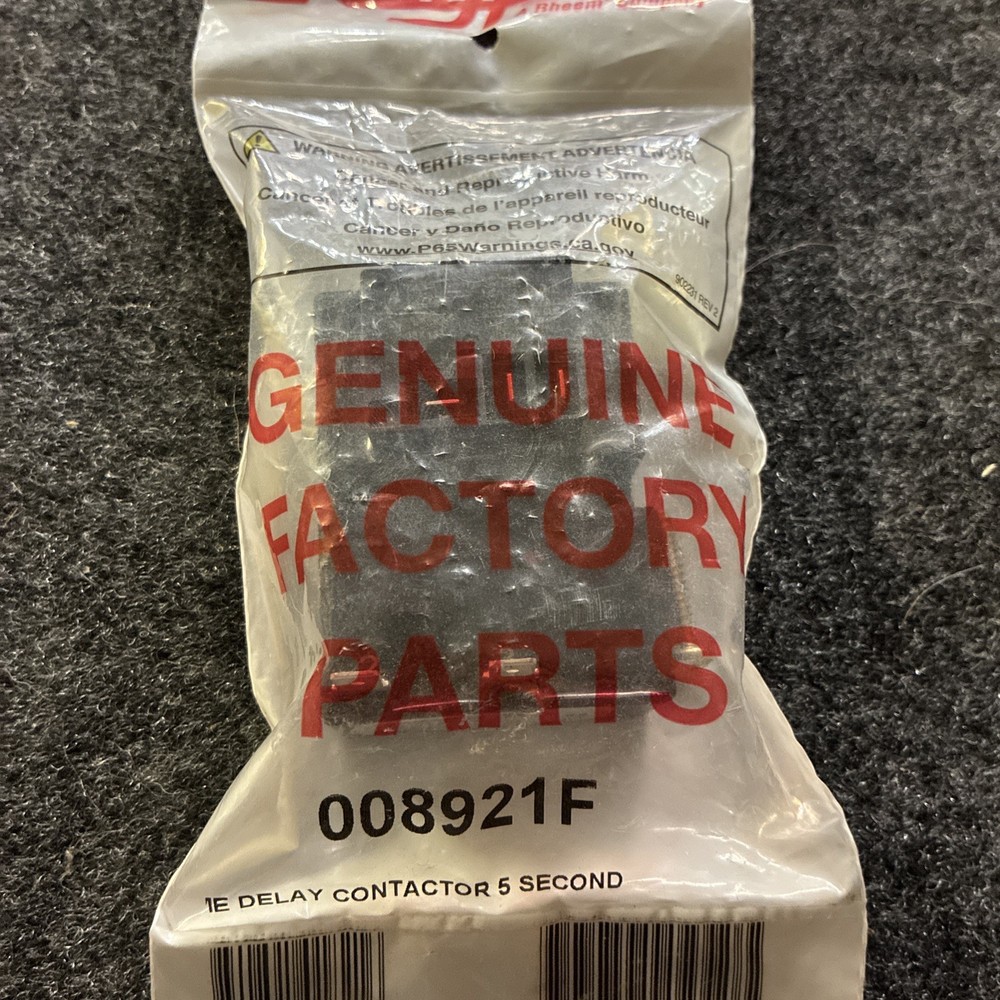 Raypak 008921F Time Delay Contactor 5 Second