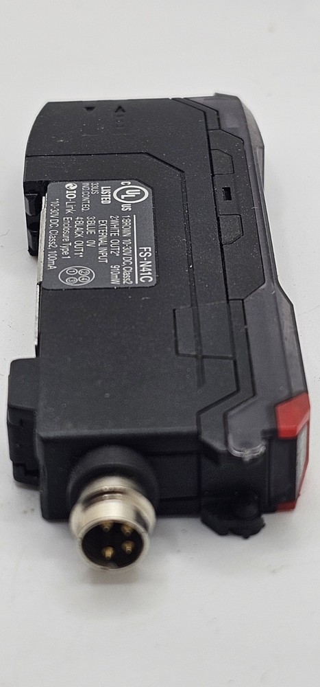Keyence FS-N41C Fiber Optic Sensor Main Unit, M8 Connector Type