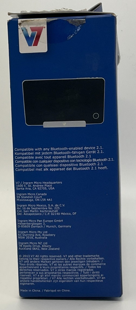 V7 SP5500-BT-WHT-9NC Bluetooth Wireless Speaker - White