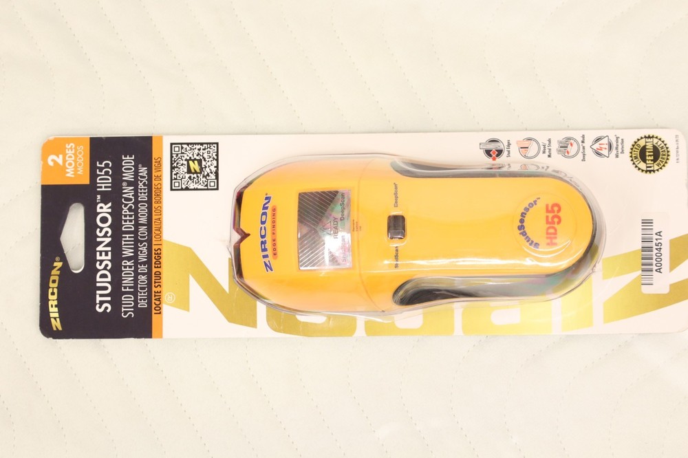Zircon HD55 9 Volt 4-Mode Multiscanner for Finding Studs, Live Wire, or Metal