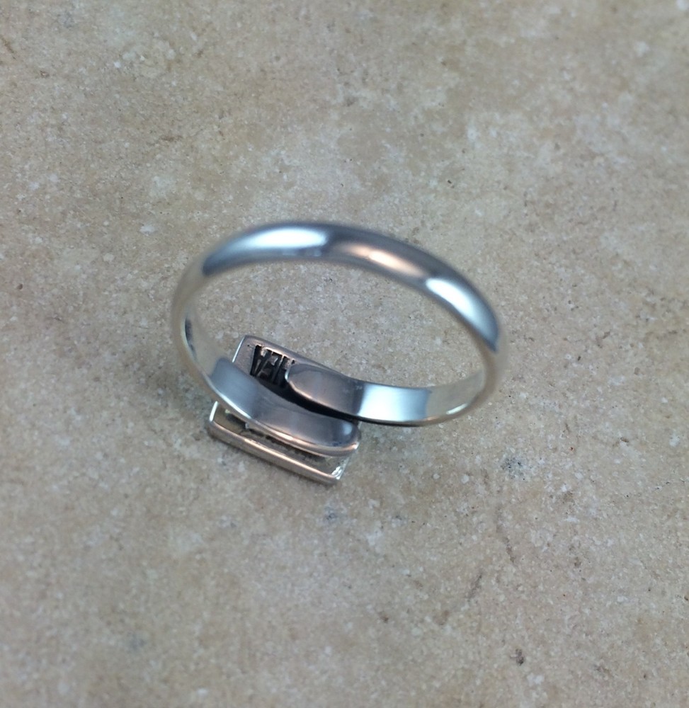 Sterling Silver Ring Blank 8x10mm Pad Base Adjustable Style .925 Quality Finding