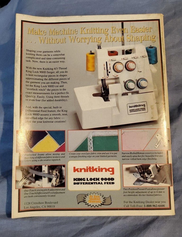Craft Knitting Magazines "Machine Knitters Source" Volume 7 Number 42 Good Used!