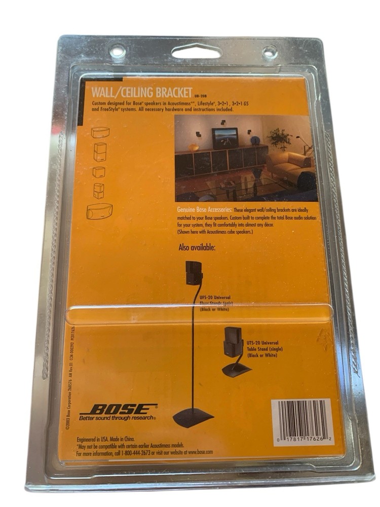 Genuine Bose UB-20B Black Wall Ceiling Bracket Speaker Mounting