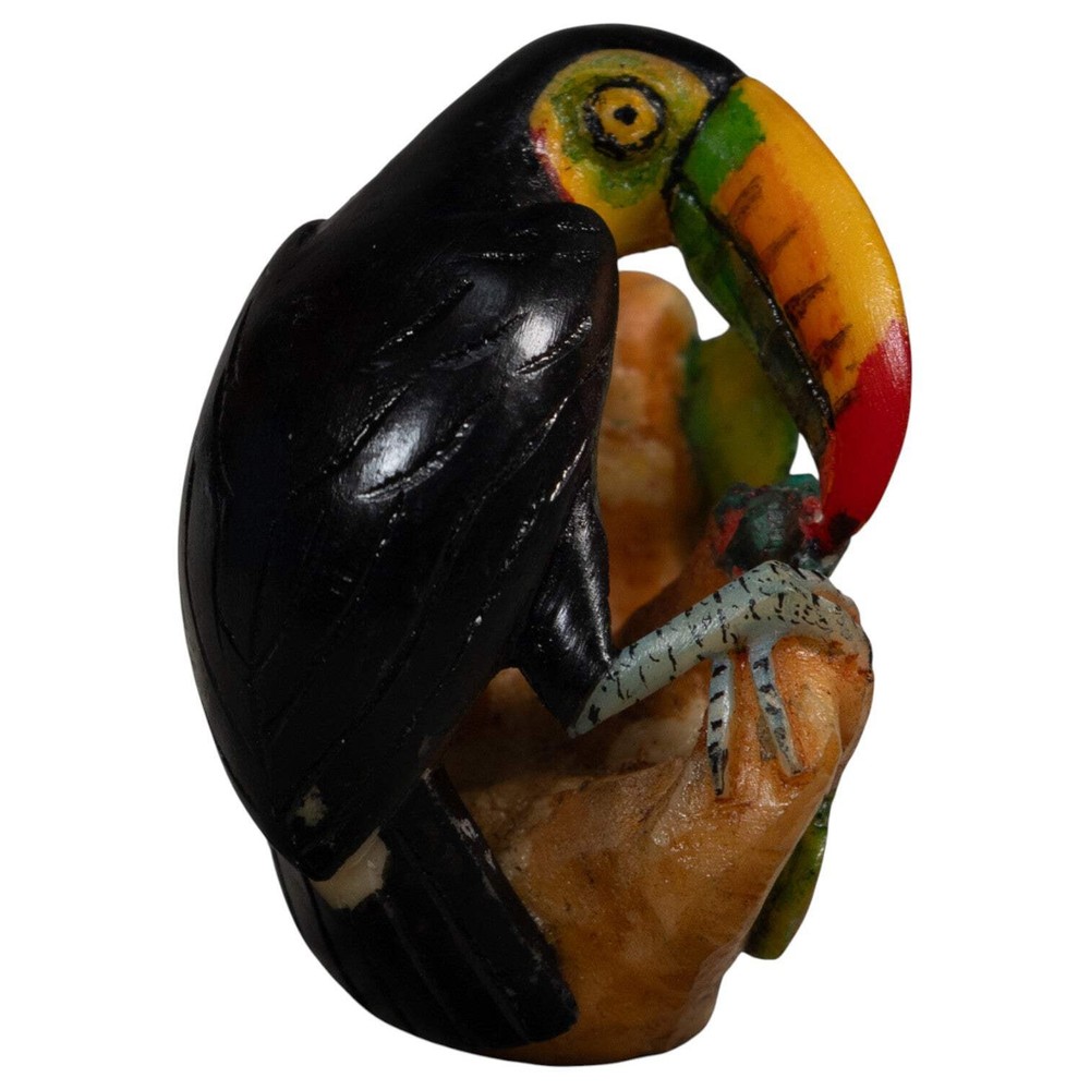 Multicolor Toucan Parrot Bird Tagua Carving
