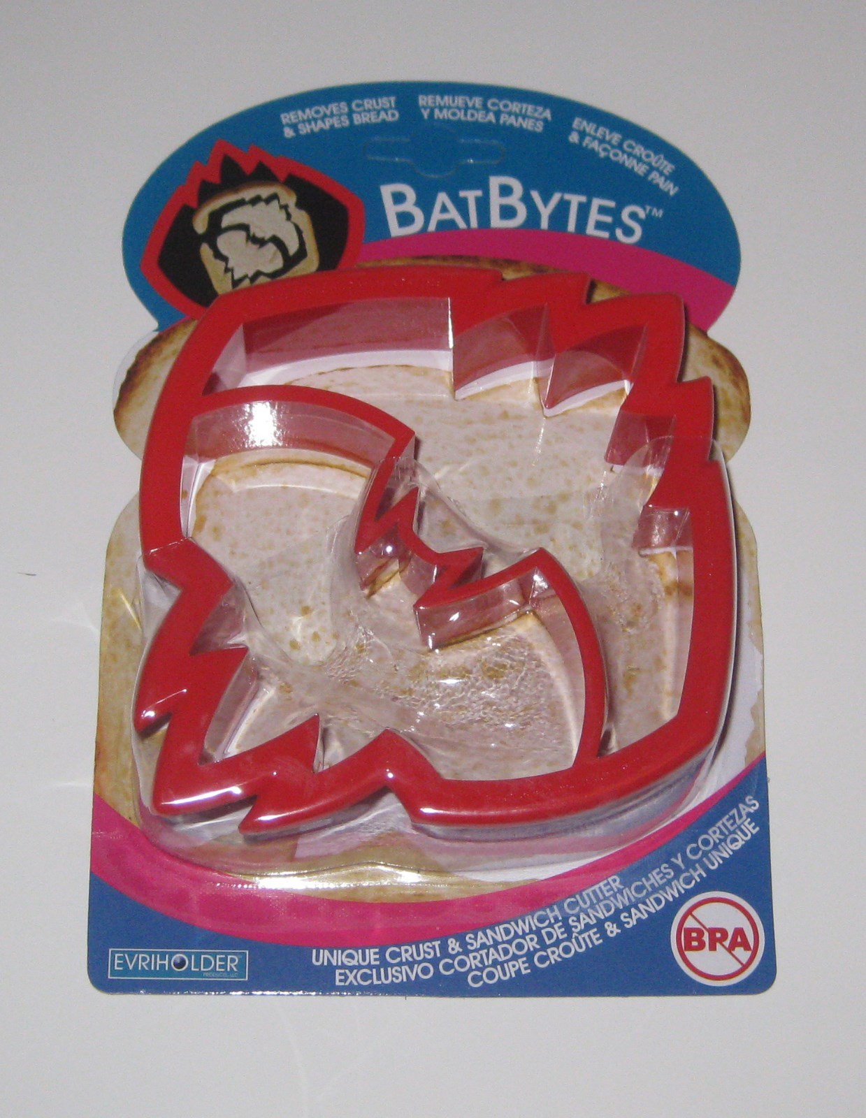 Batman BatBytes Bat Logo Shape Sandwich Bread Crust / Cookie Cutter - RED