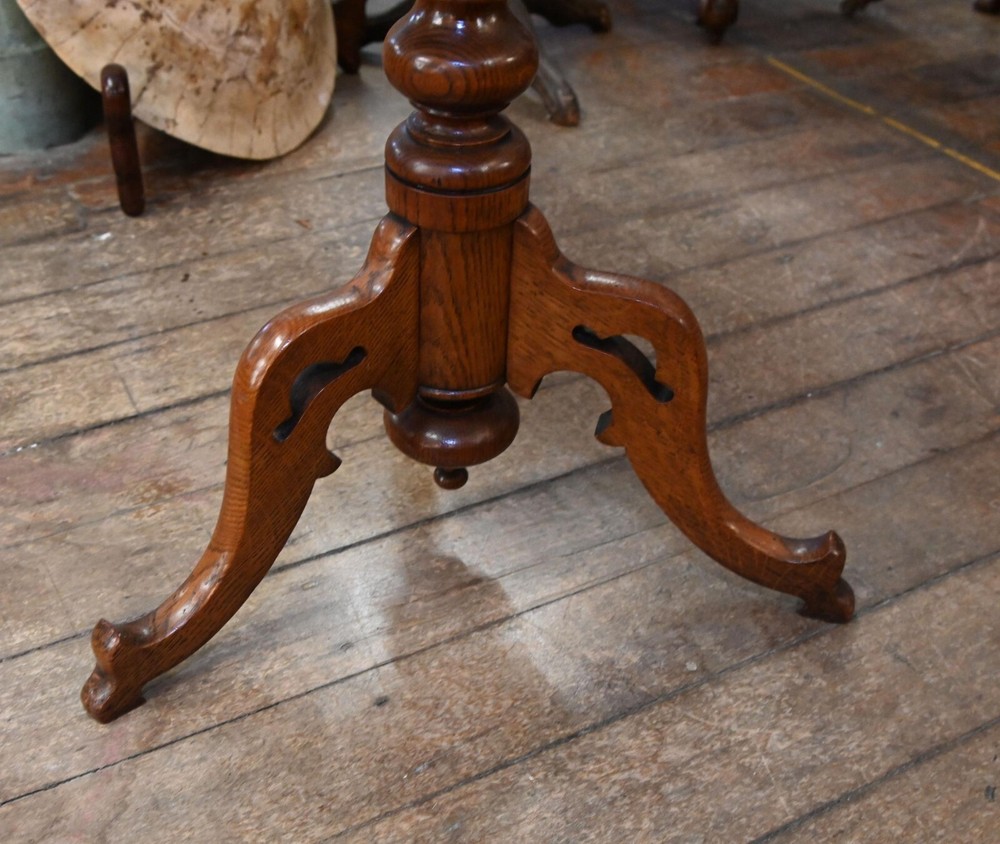 Victorian Side Table Geometric Inlay Specimen Exhibition Top