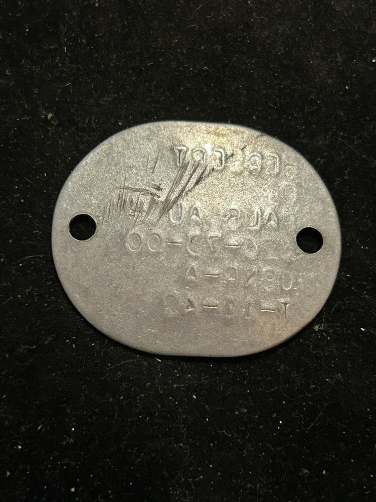 WWII USNR T-11/42 Dog Tag Herbert D. Balsbaugh