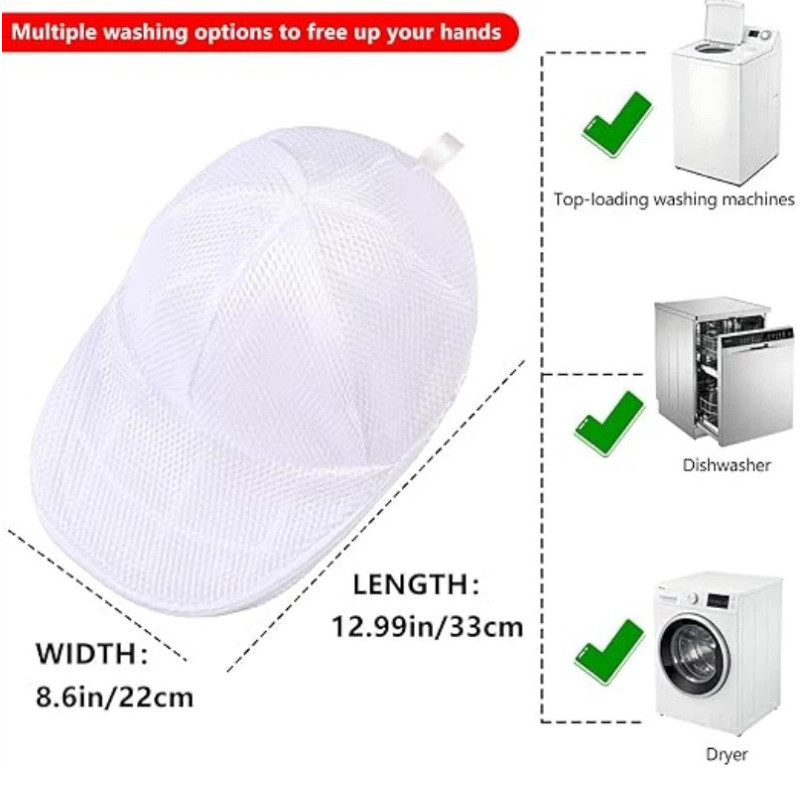 2x Hat Washer for Washing Machine,Hat Cleaner for Baseball Caps with Frame Cage