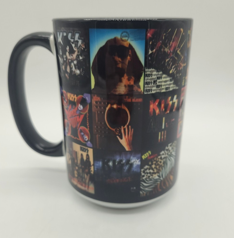 KISS Retro Albums Collection 15oz Accent Mug NEW