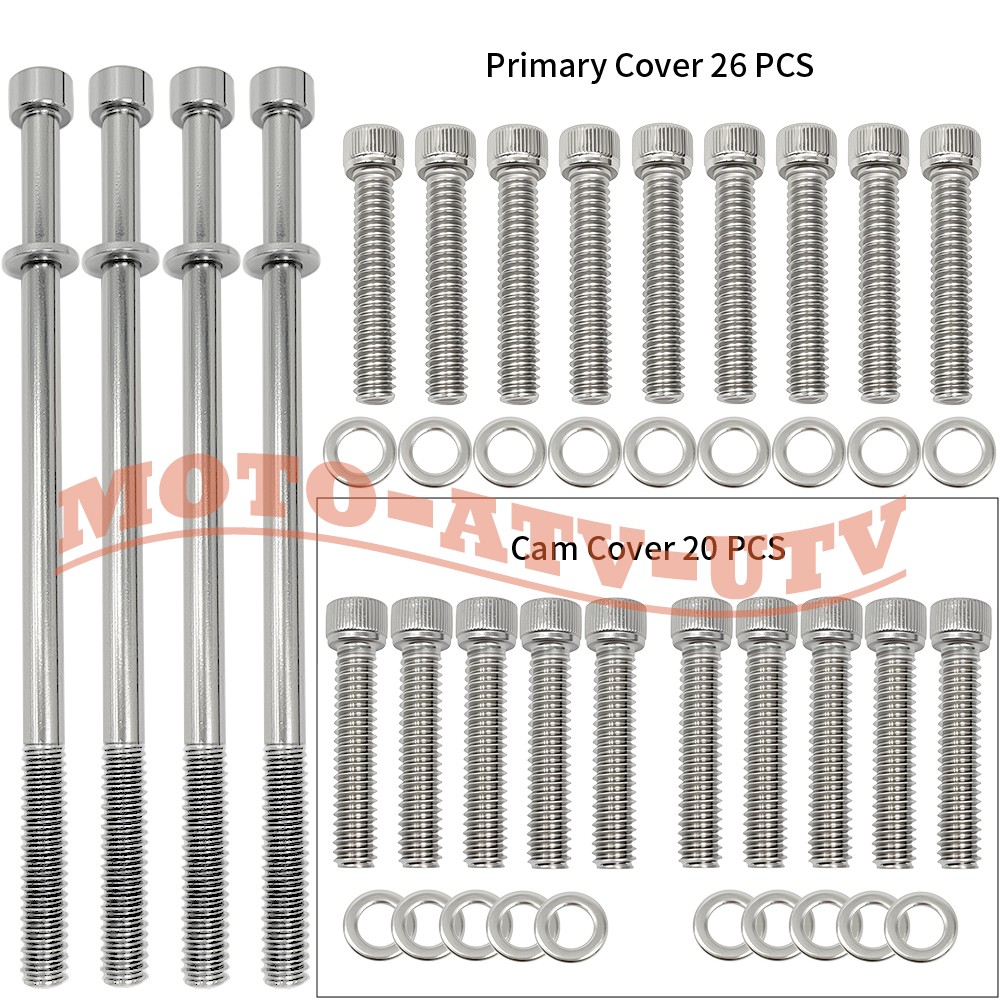 Stainless Steel Engine Bolt Screw Kit Set For Harley Touring Road King 2007-2016