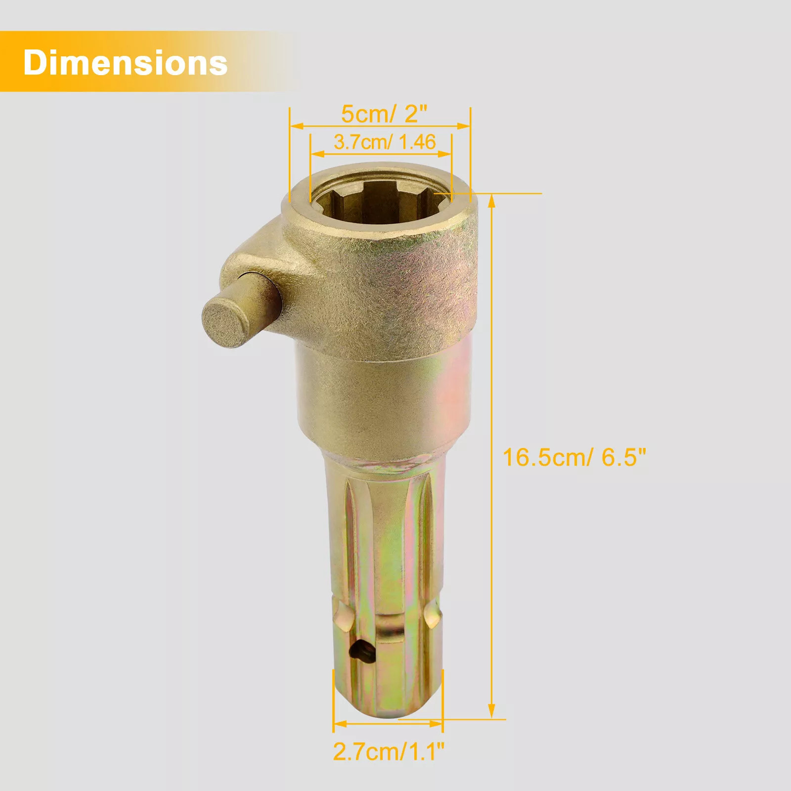 PTO Extender Adapter 1-3/8 in 6 Spline Male/Female for Tractor