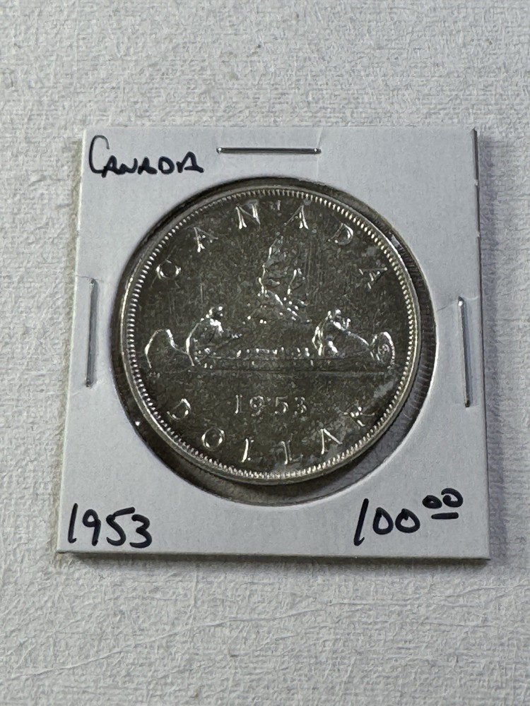 1953 Canada $1 Silver Coin