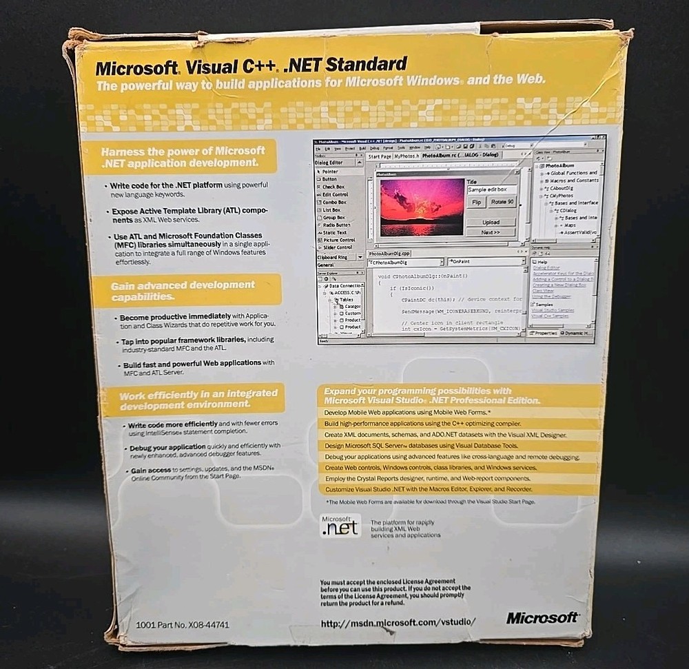 Microsoft Visual C++ .NET Standard 2002 W/ Key