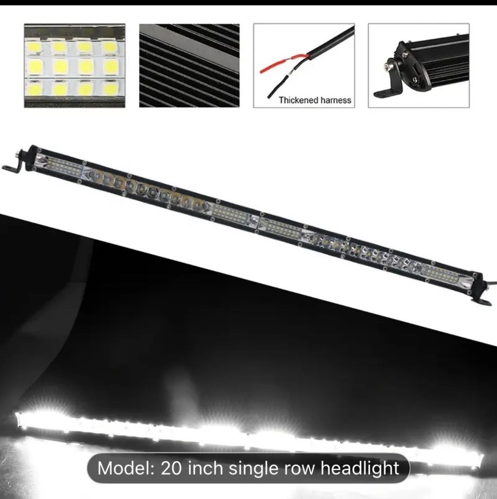 20 inch led light bar slim White