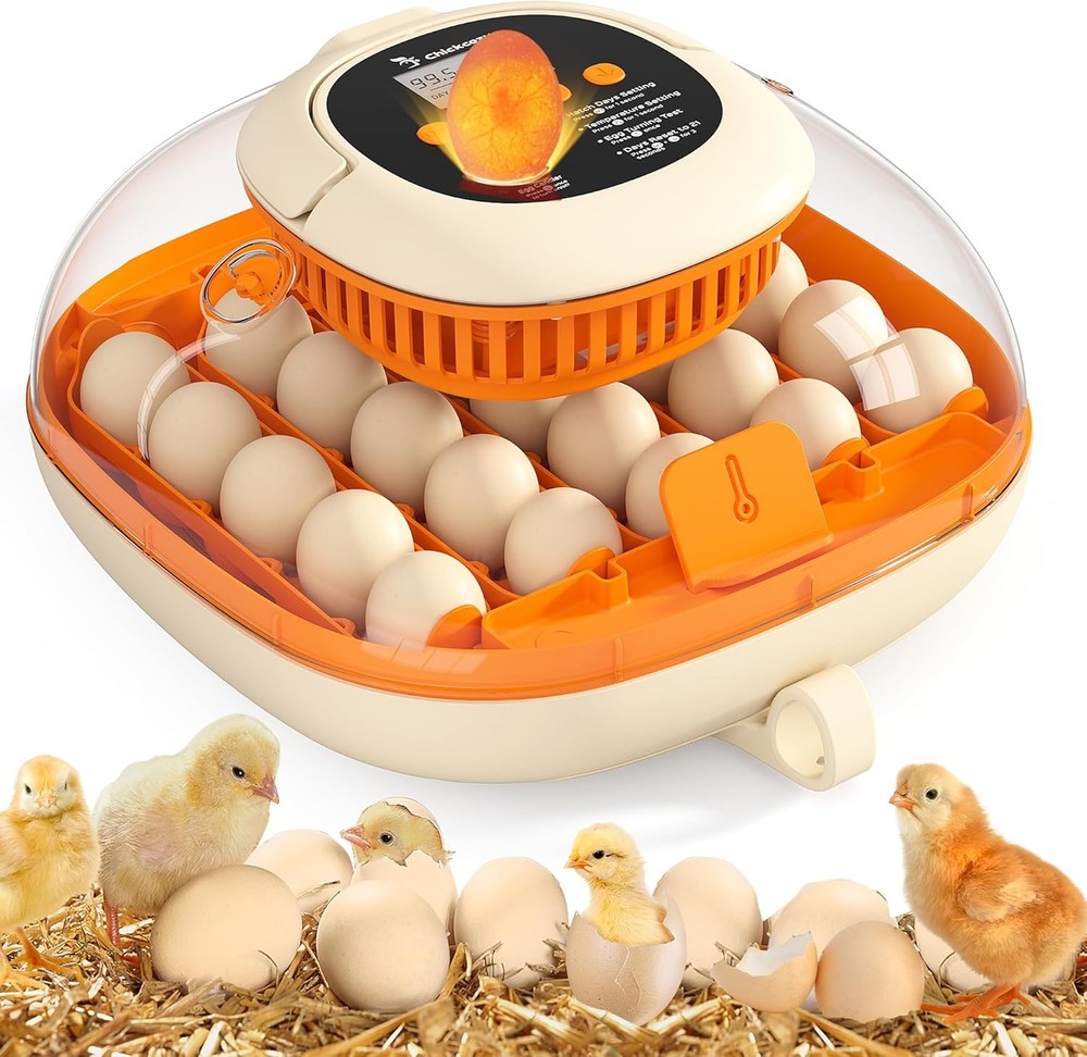 25 Egg Incubator, Automatic Egg Turner with Thermometer Seat