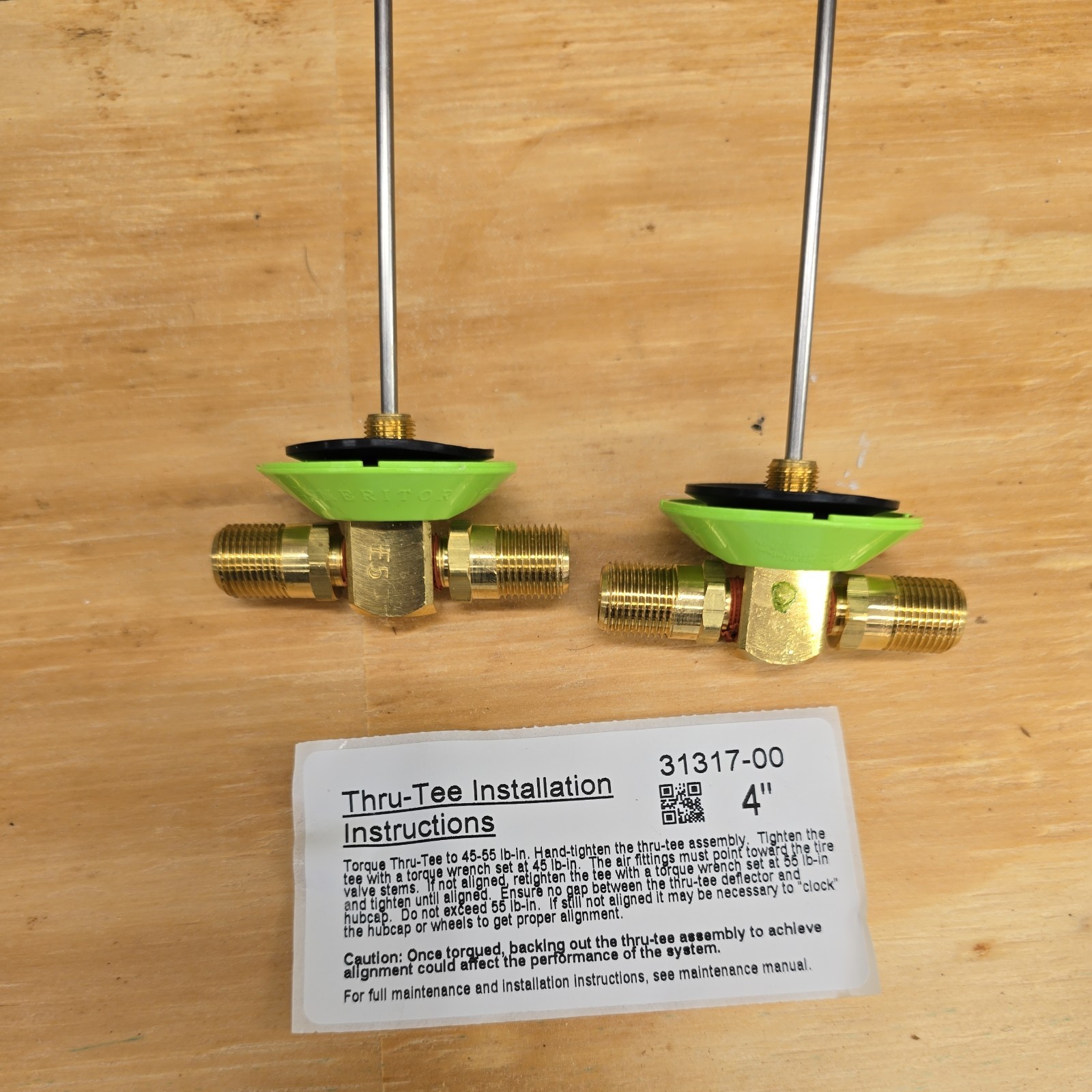 QTY=20 : Meritor Tire Inflation System Thru-Tee 4" Long 31317-00