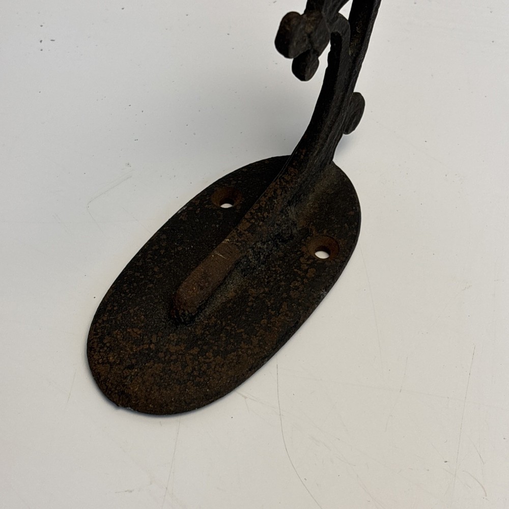 Antique Cast Iron Half Round Gutter Bracket 5½” Ornate Scroll