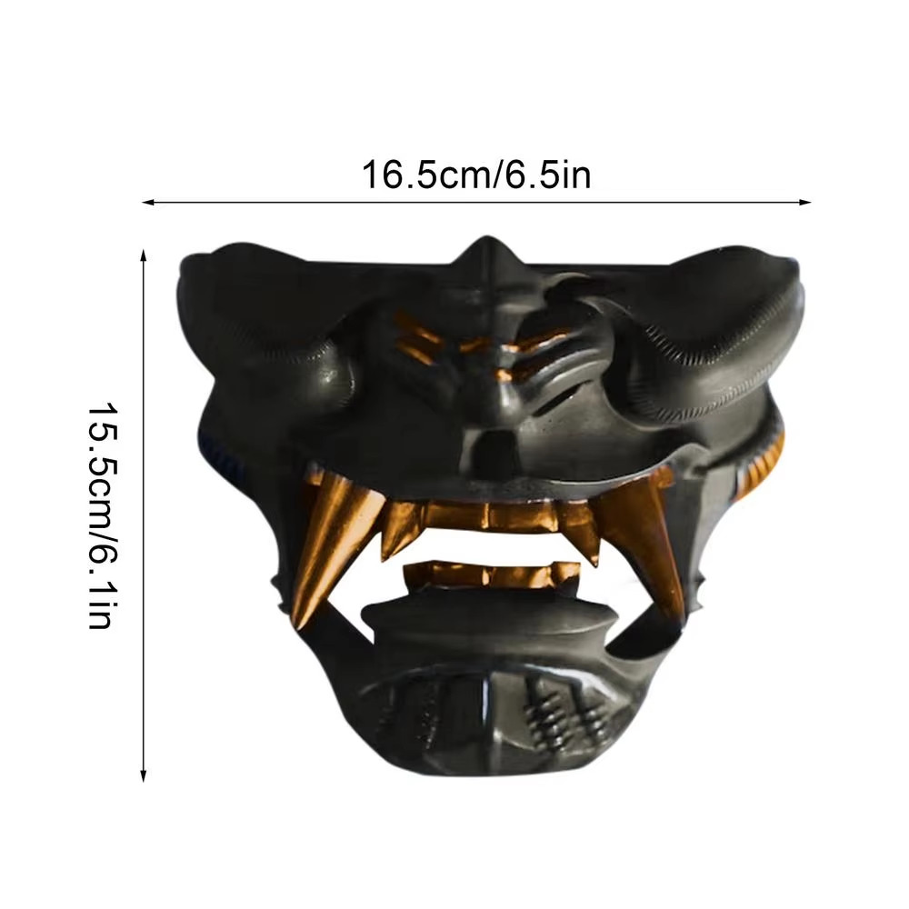 Oni Katana Mask Wall Holder Wall Mounted Rack Japanese Black Samuraisword Displa
