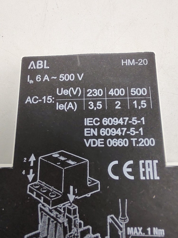 10 x ABL HM-20 auxiliary switch auxiliary switch 2NO