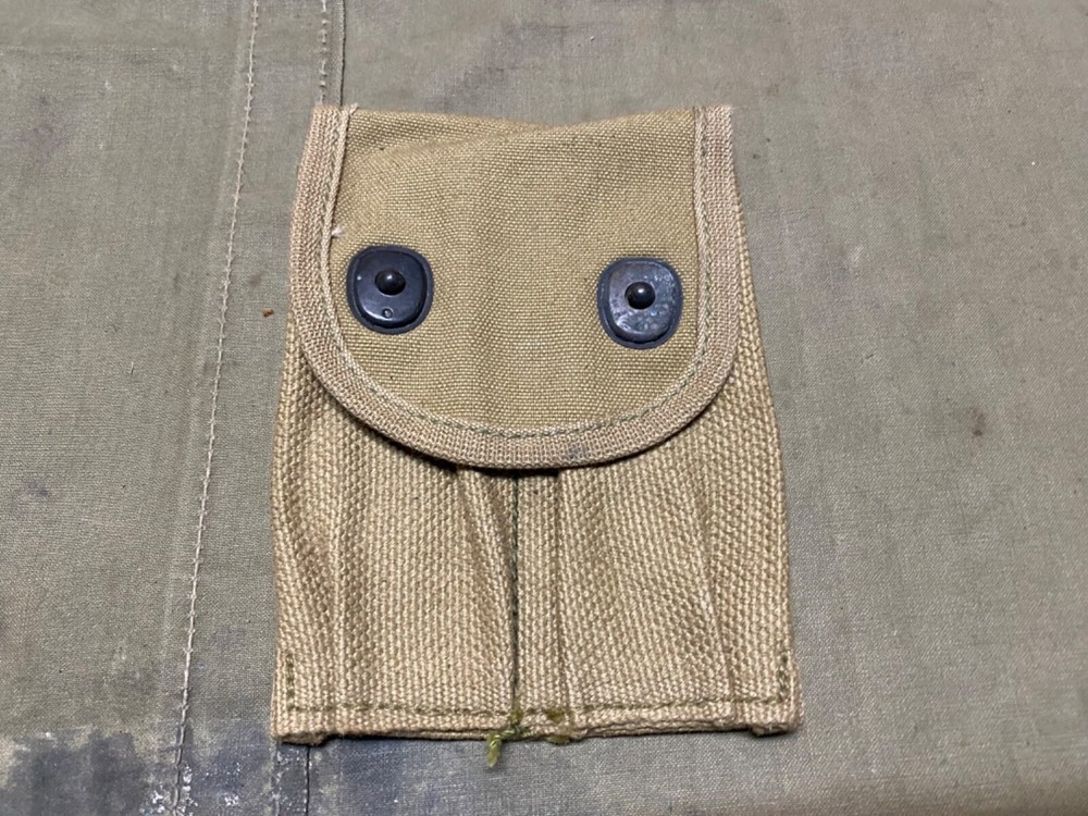 ORIGINAL WWI WWII US ARMY M1910 .45 PISTOL BELT AMMO POUCH