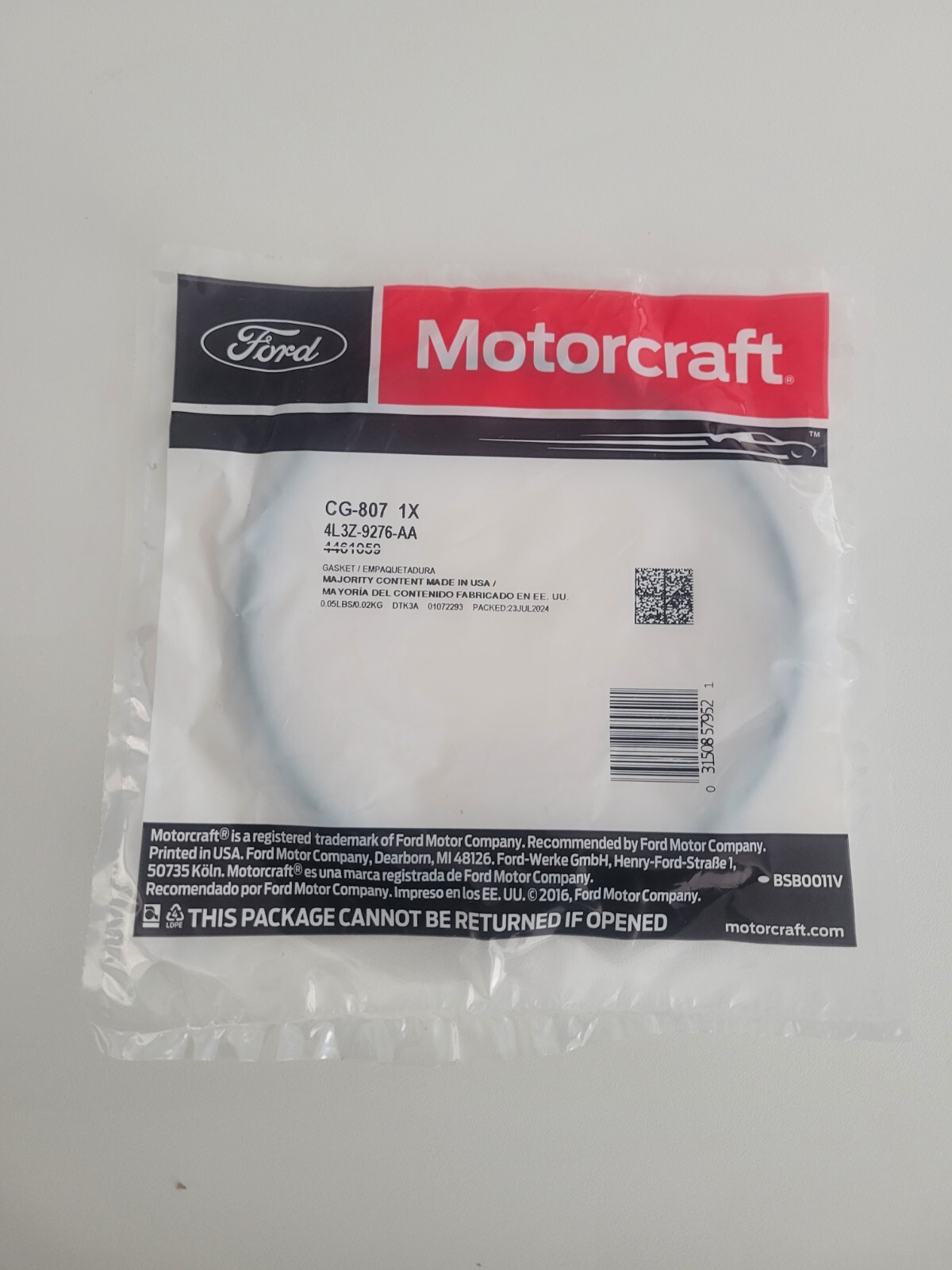 Fuel Pump Gasket Motorcraft CG-807