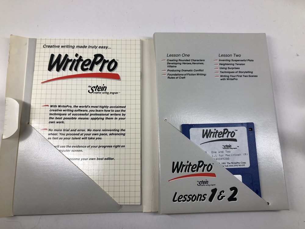 WritePro Creative Writing Lessons Software Disks 1 Through 4 For Mac