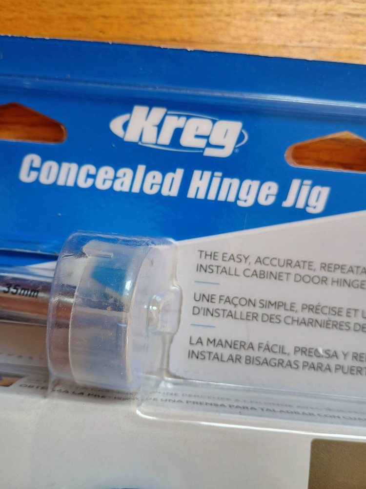 Kreg Concealed Hinge Jig Drill Guide Tool KHI-HINGE Euro Hinges Bit