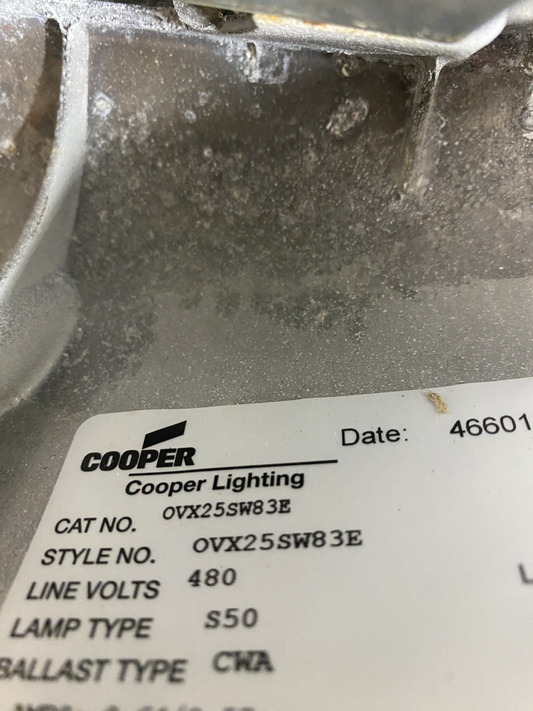 Cooper OVX25SW83E Security Light Fixture (Used)