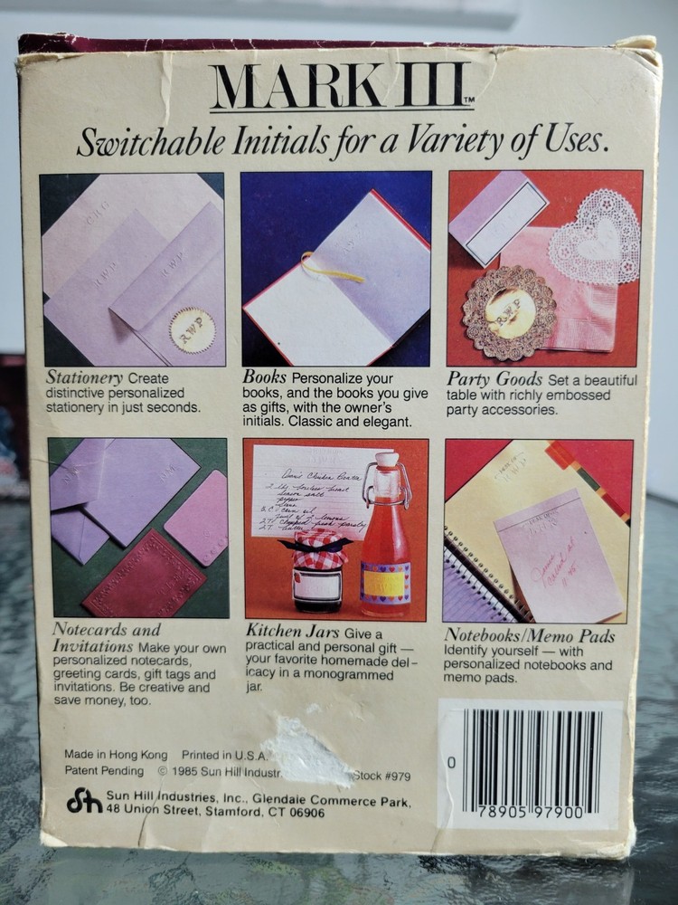 Changeable Embossing Kit Sun Hill Mark III 1985