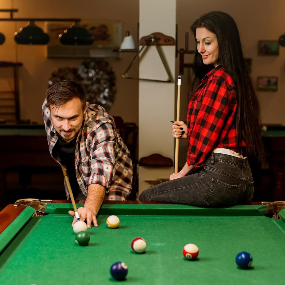 10 Sets Screw on Pool Cue Tips Replacement Billiard Cue Tips with White Pool...