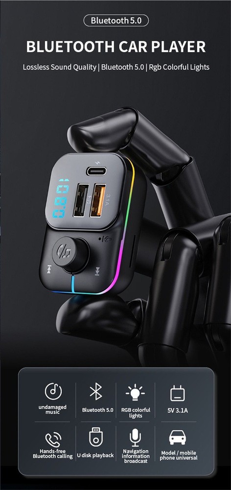 Bluetooth FM Transmitter Wireless Car Radio Mp3 Music Player USB Charger