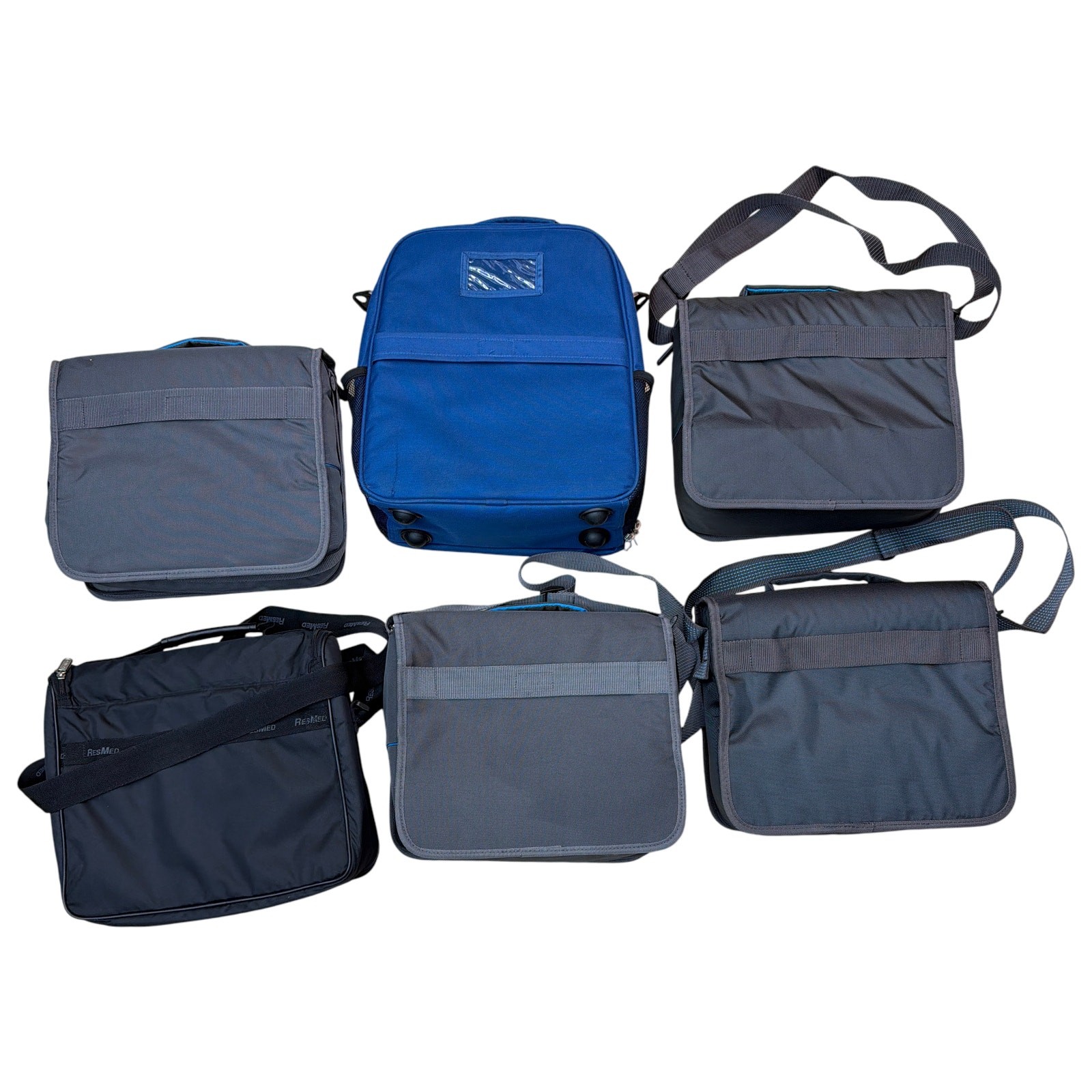 Lot of 6 ResMed Travel Carry Bags – Gray/Black/Blue