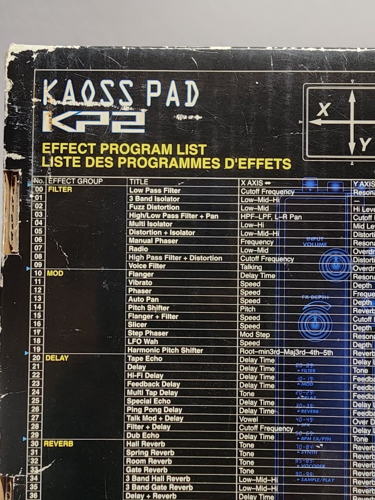 Korg KP2 Kaoss Pad Dynamic Effects Controller Powers up (For Parts)