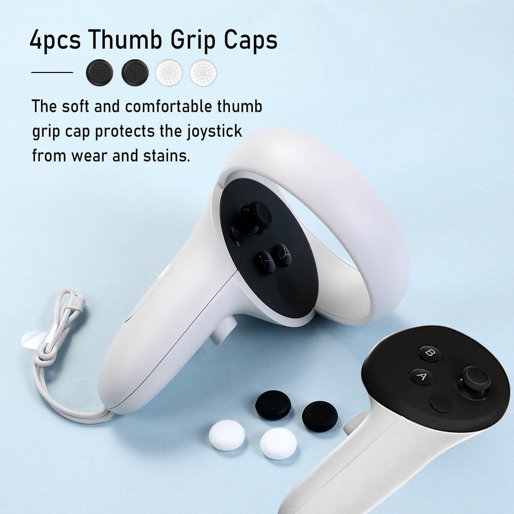 2 Pack Thumbsticks Replacement for Meta Oculus Quest 2 Black - 2PCS,