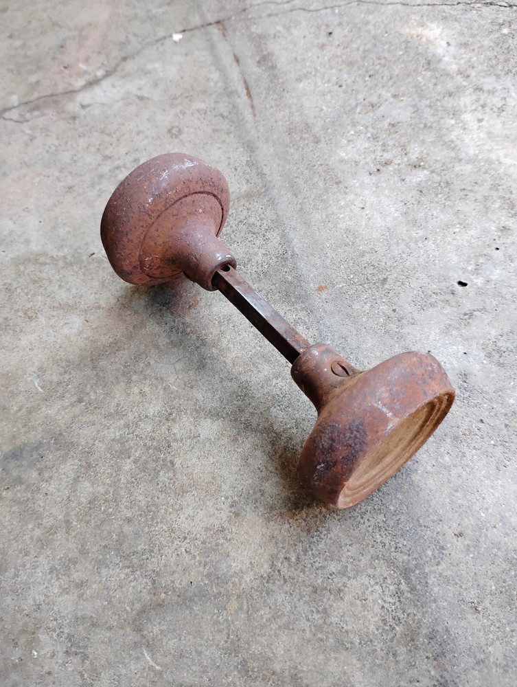 Vintage Pair Metal Door Knobs Victorian style Classic Rusted