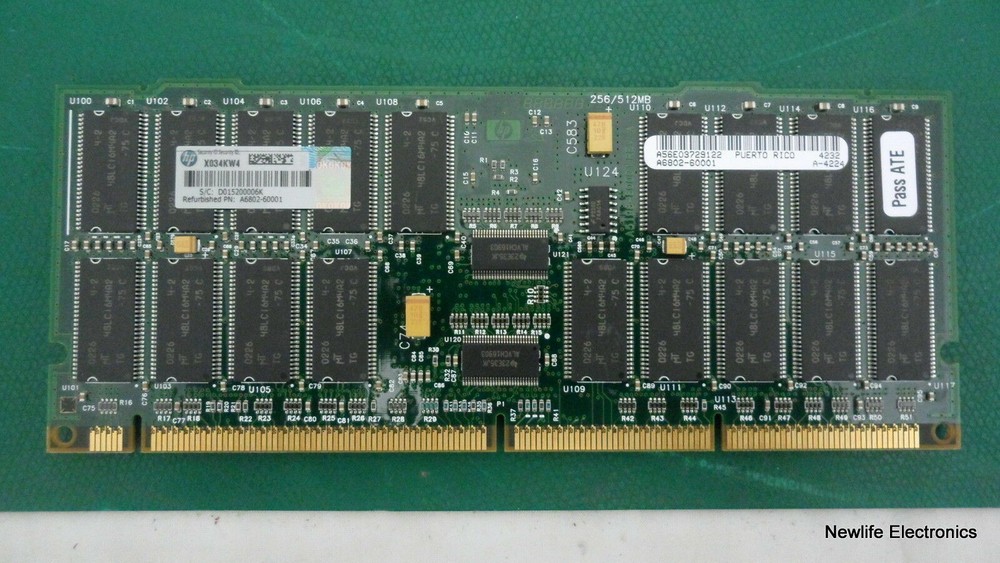 HP A6802-69101 256MB PC-133 SDRAM DIMM Server Memory A6802-60001