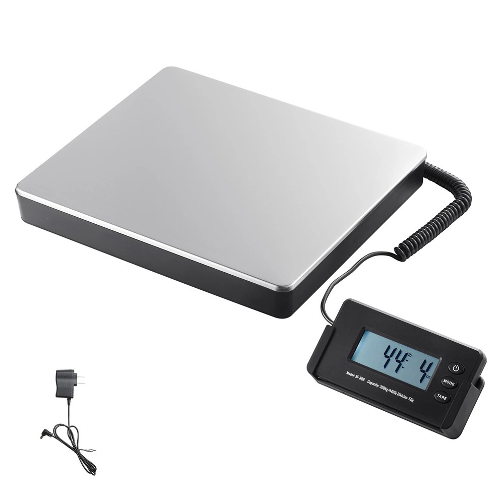 SucceBuy 440lbs Digital Shipping Scale Platform Postal Scale Tare Function LCD