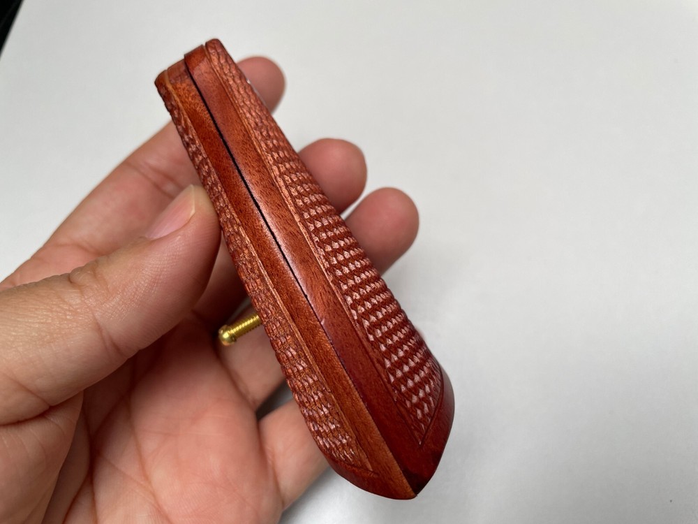 All Checker on Wood Decorative Grips For Colt Python grip, Checker; silver logo