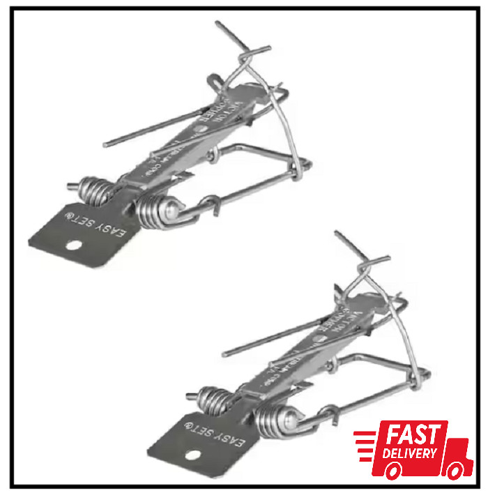 Easy-Set Outdoor Gopher Trap Galvanized Steel Allows Durable Soil Types (2-Pack)