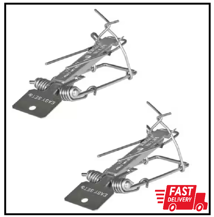 Easy-Set Outdoor Gopher Trap Galvanized Steel Allows Durable Soil Types (2-Pack)