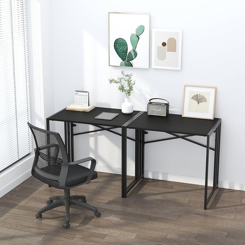 Folding Desk Space Saving Portable Computer Gaming Table Home Office Use