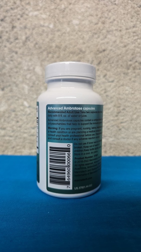 Mannatech Advanced Ambrotose Capsules 120 Count | Dietary Supplement