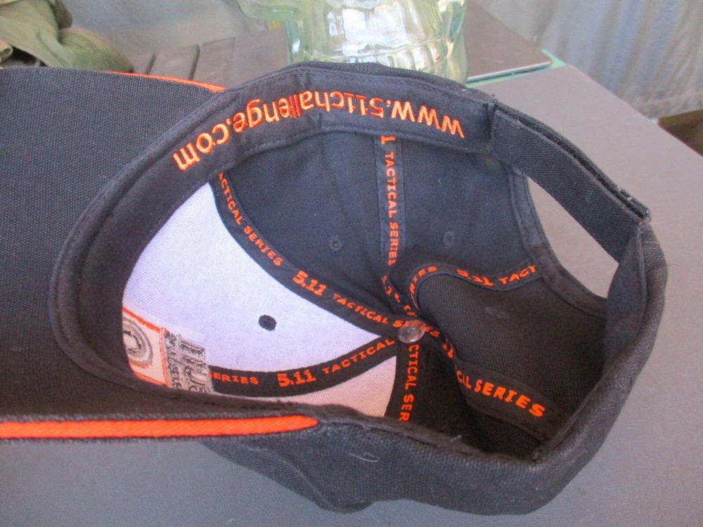 Vtg 2006 5.11 TACTICAL CHALLENGE Black Hat, Hook & Loop Adjustable Cap, NWoT