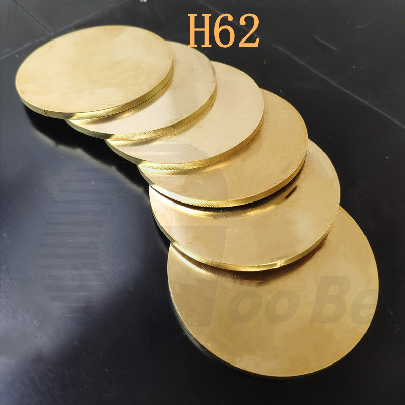 H62 Solid Brass Disk Circle Blanks Discs Round Sheets 10-300mm Dia 0.3-4mm Thick