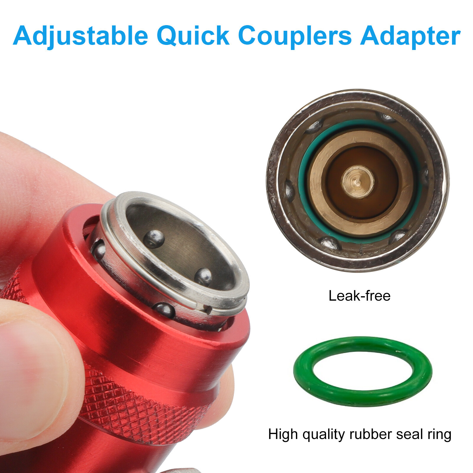 Car A/C R1234YF Quick Coupler Adapter Set with Self-Sealing & Puncture Can Tap