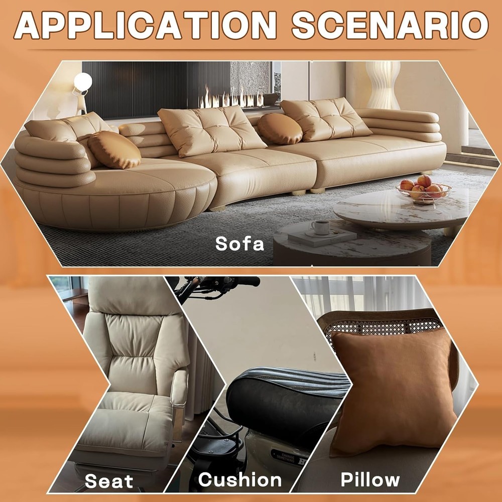 Self-Adhesive Leather Repair Patch Kit - Waterproof, Easy Fix for Sofas, Car ...