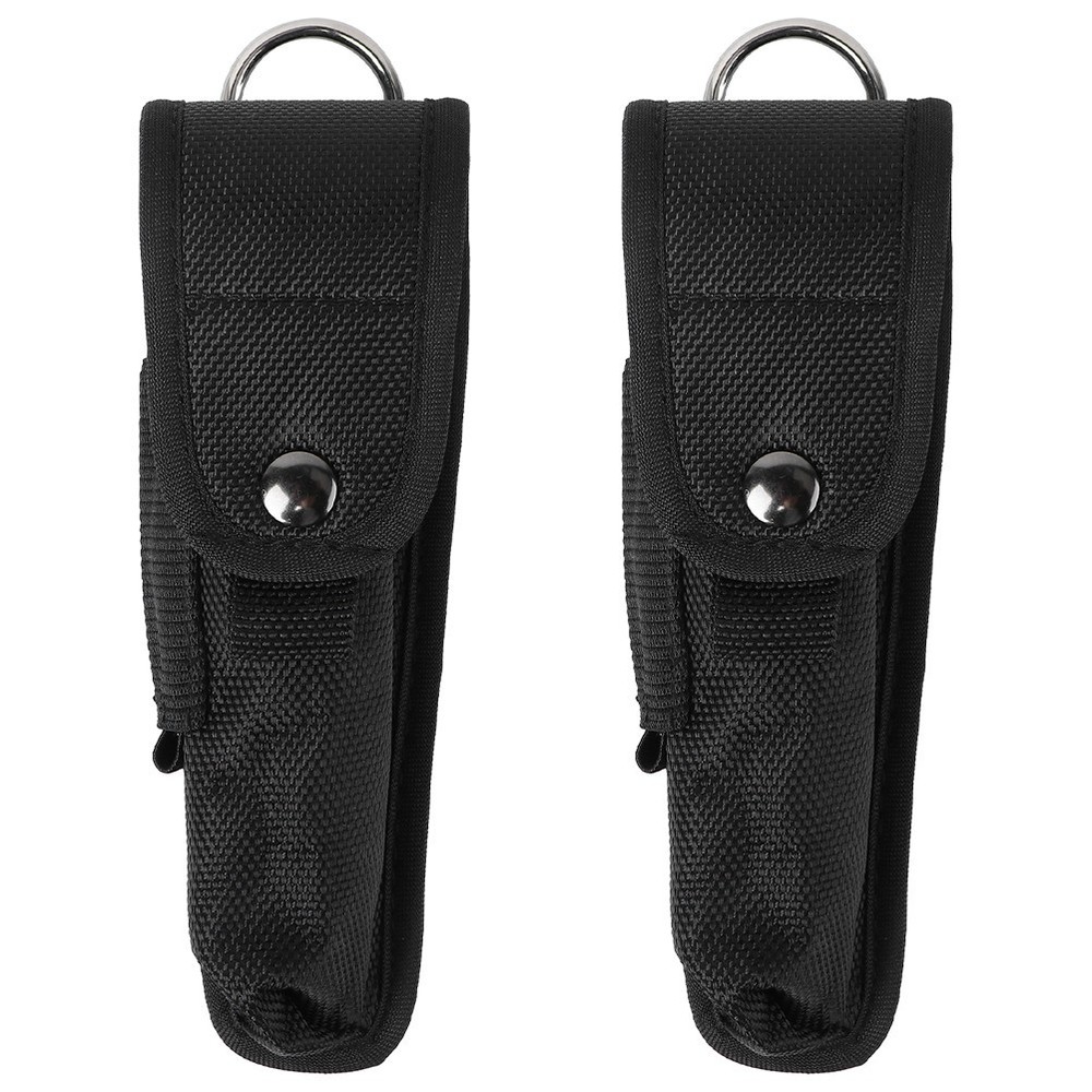2Pcs Portable Flashlight Holsters Nylon Flashlight Pouch Multi-function Bag