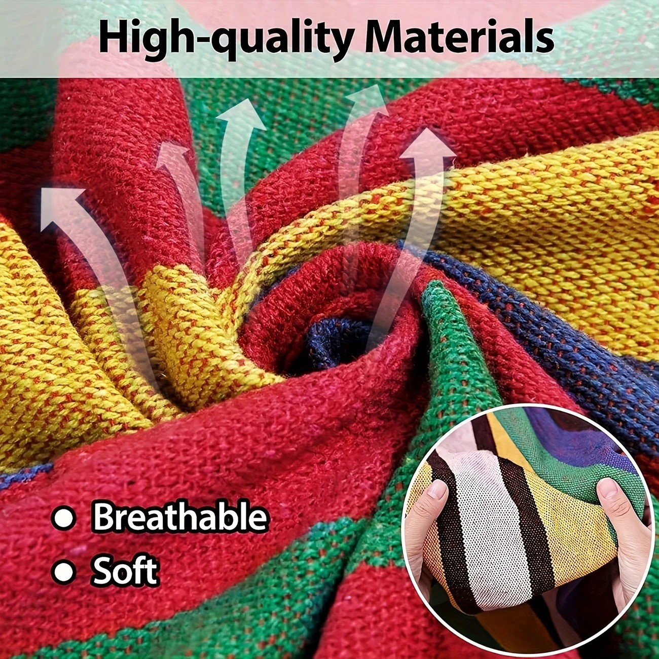 2 Person Double Camping Hammock Chair Bed Outdoor Hanging Swing Sleeping Garden