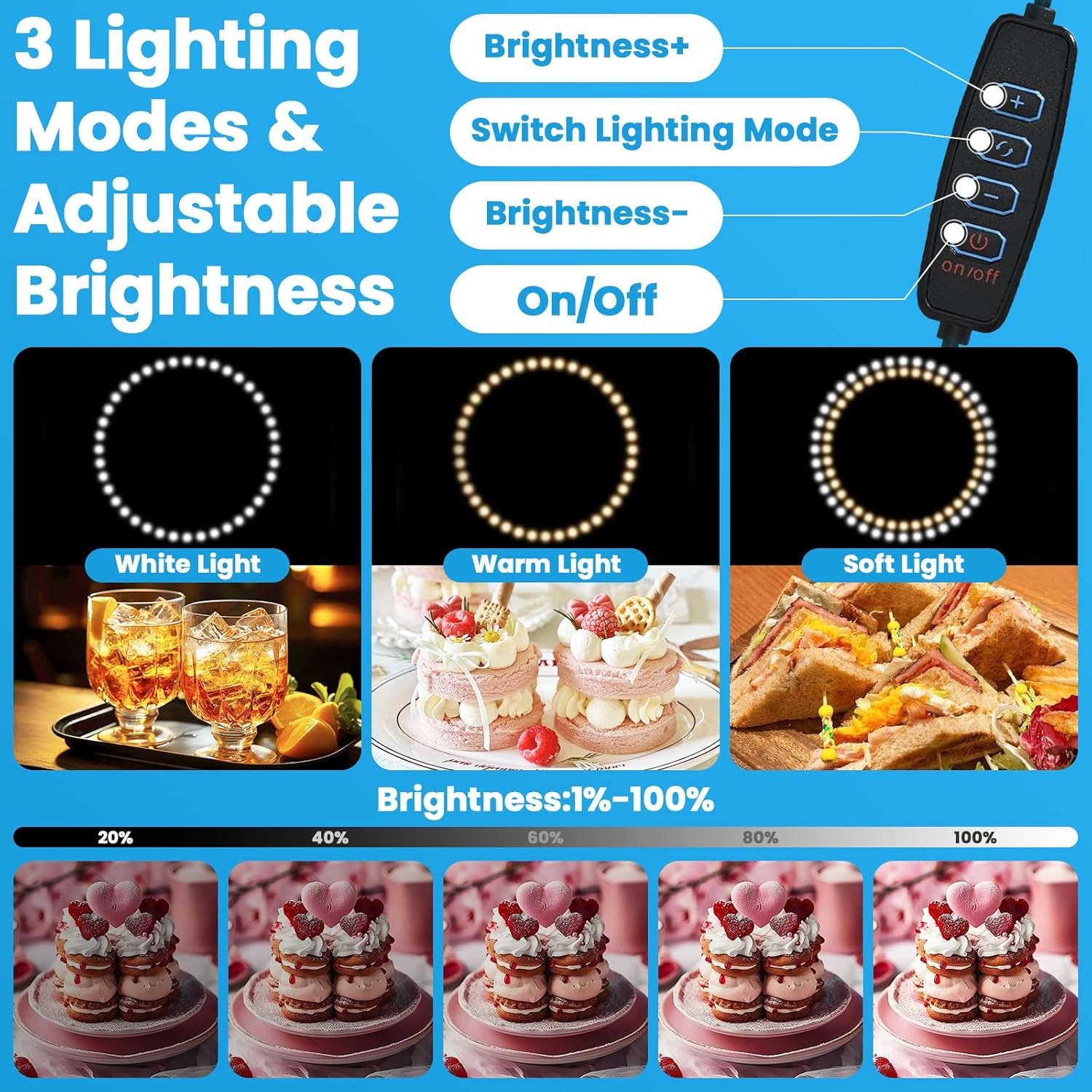 Light Box,Light Box Photography,16"x16"Photo Box,Photo Light Box 120 LEDs Lights