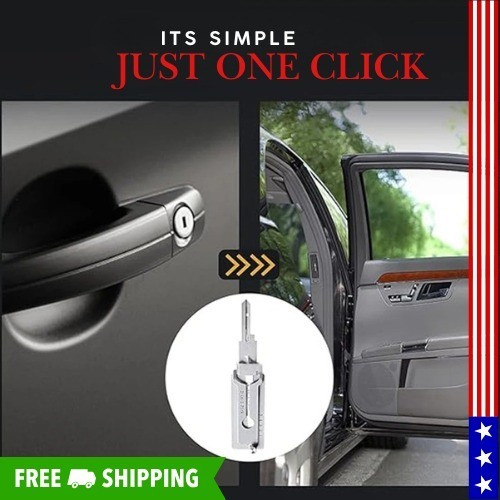 2-in-1 SS001 Key Decoder & Hook Tool — Precision Stainless Steel Key-Picking Mat